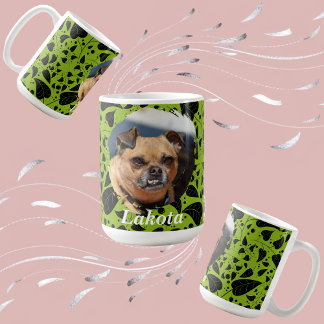 Custom Pet Parent Mug with Green & Black Plant 