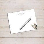 Custom Pet Personalized Large Notepad<br><div class="desc">This personalized 8 1/2 x 11 notepad features a picture of your adorable puppy. It’s perfect for pet owners and dog enthusiasts who appreciate stylish stationery. You can customize the text at the top to add a unique touch, making it ideal for journaling, note-taking, or as a thoughtful gift. Complementary...</div>