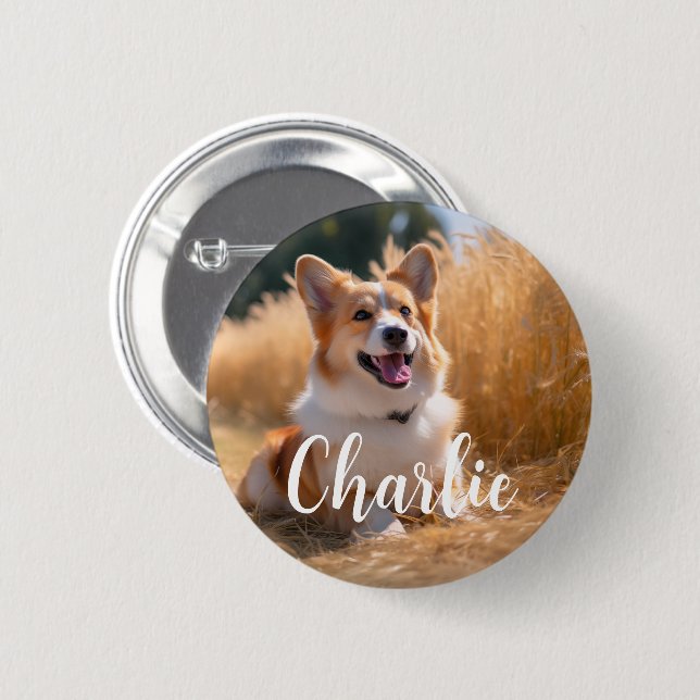 Custom Pet Photo 2 Inch Round Button (Front & Back)