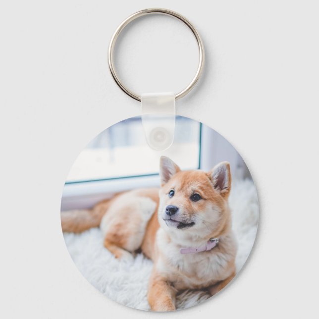 Custom Pet Photo 2 Sided Keychain (Front)