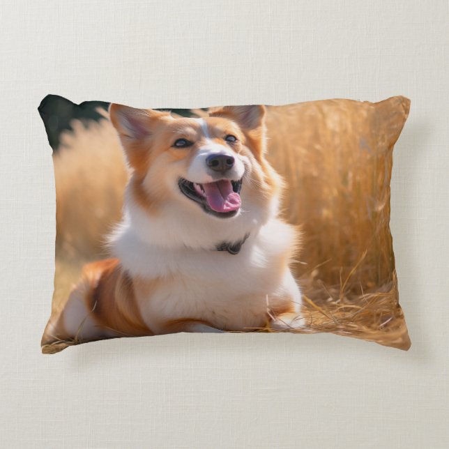 Custom Pet Photo Accent Pillow (Front)