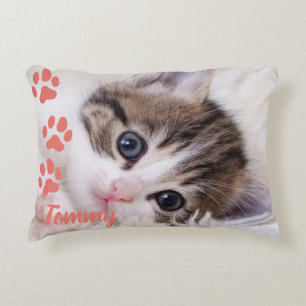 Custom Pet Photo and Name  Accent Pillow