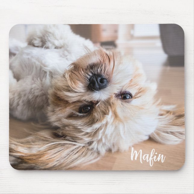 Custom Pet Photo and Name Personalized Mouse Pad (Front)
