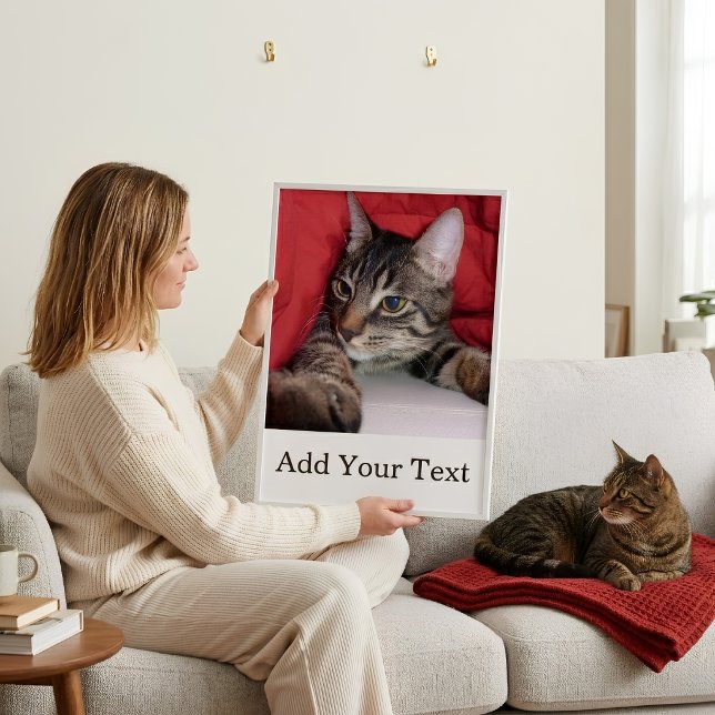 Custom Pet Photo And Optional Text Personalized Poster (Creator Uploaded)
