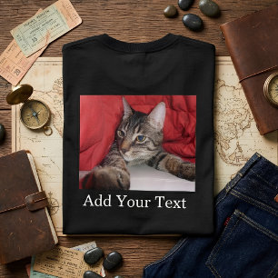 Custom Pet Photo And Optional Text Personalized T-Shirt