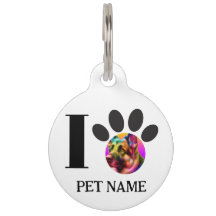 Custom pet photo and personalized dog name
