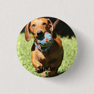 Custom Pet Photo and Text   1 Inch Round Button