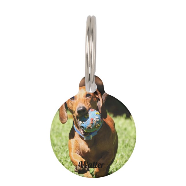 Custom Pet Photo and Text   Tag (Front)