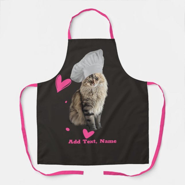 Custom Pet Photo Apron - Personalized Name Gift (Front)