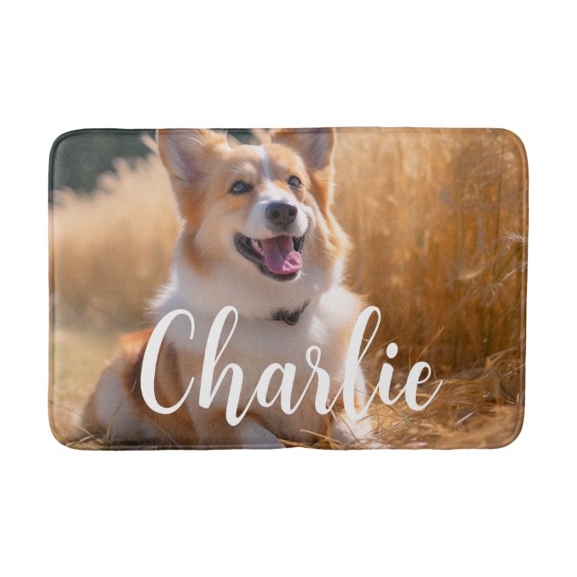 Custom Pet Photo Bath Mat (Front)
