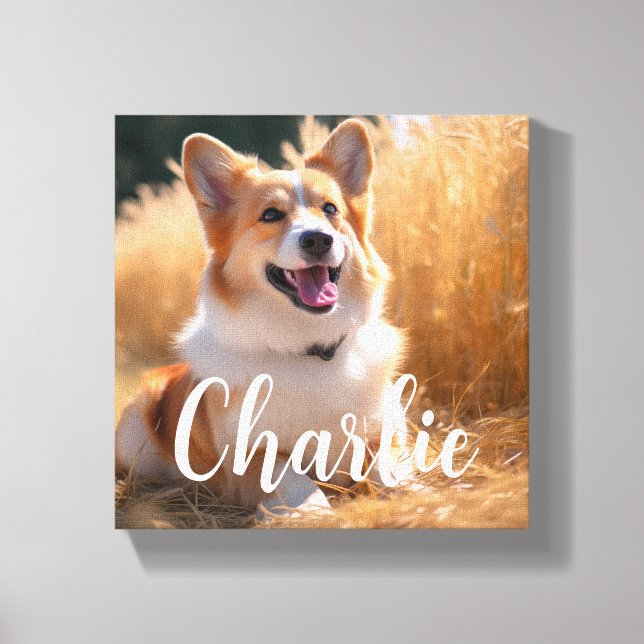 Custom Pet Photo Canvas Print (Front)