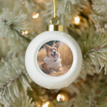 Custom Pet Photo Ceramic Ball Christmas Ornament<br><div class="desc">Turn your favourite photo into a unique, personalized gift! Use a family picture, a cute pet photo, or any image you love to create something special. Perfect for holidays or any occasion, these gifts are sure to make your loved ones smile. Note: The photo shown is just an example. Please...</div>