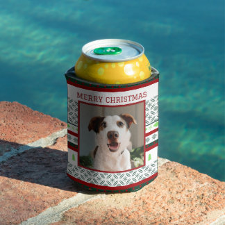 Custom Pet Photo Christmas Stubby Holder Can Cozy