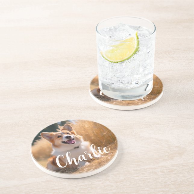 Custom Pet Photo Coaster (Side)