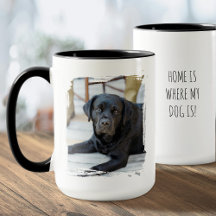 Custom Pet Photo Coffee Mug Dog Lover Gift Modern