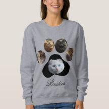Custom Pet Photo Collage Paw Print Shape 