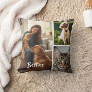 Custom Pet Photo Collage Pillow