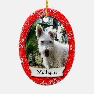 Custom Pet Photo • Commemorative Dated (2 Sided) Ceramic Ornament