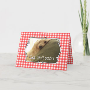 Custom Pet Photo Country Red Buffalo Check Plaid Card