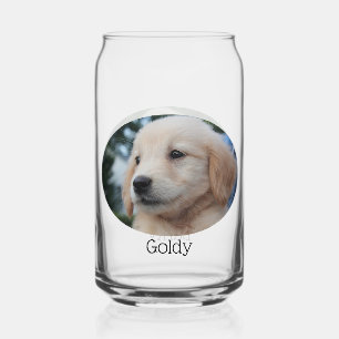 Custom Pet Photo, Different Front and Back Can Glass