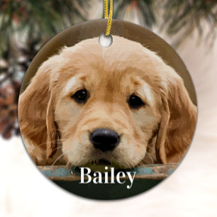 Custom Pet Photo Dog Lover Keepsake Ceramic Ornament