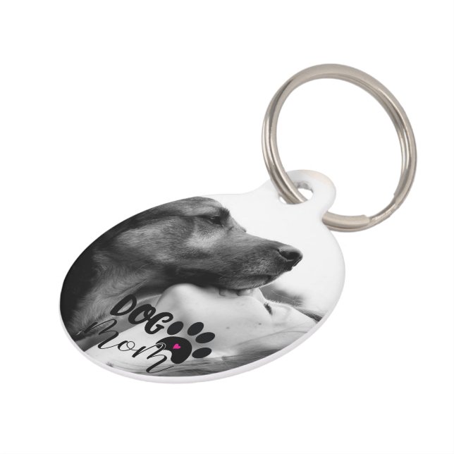 Custom Pet Photo Dog Mom Keepsake Tag (Side)