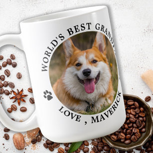 Custom Pet Photo Dog Personalized Grandpa Coffee Mug