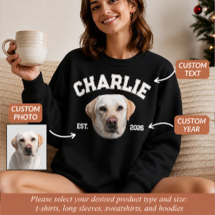Custom Pet Photo Face For Dog Mom Personalized Sweatshirt