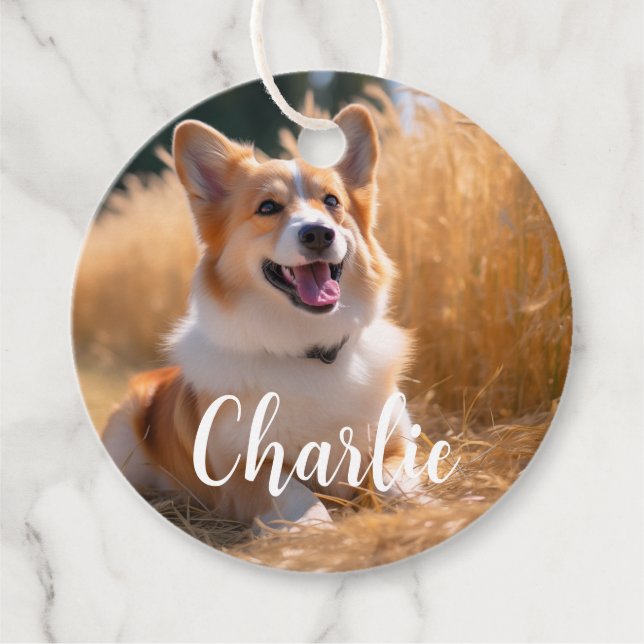 Custom Pet Photo Favour Tags (Front)