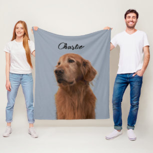 Custom Pet Photo for Mom Dad Cat Mom  Fleece Blanket