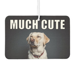 Custom Pet Photo Funny Much Cute Meme Style Air Freshener