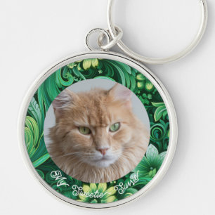 Custom Pet Photo Gift for Cat Lovers Keychain
