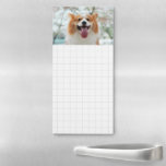 Custom Pet Photo Grid Paper Magnetic Notepad<br><div class="desc">Grid patterned magnetic notepad you can keep on the fridge. Magnetic notepad personalized with a photo of your pet. Grid paper notepad for shopping lists,  notes,  and more. Personalize with a pet photo above the pale grey grid lines.</div>
