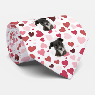 Custom Pet Photo Hearts Valentine's Day Tie
