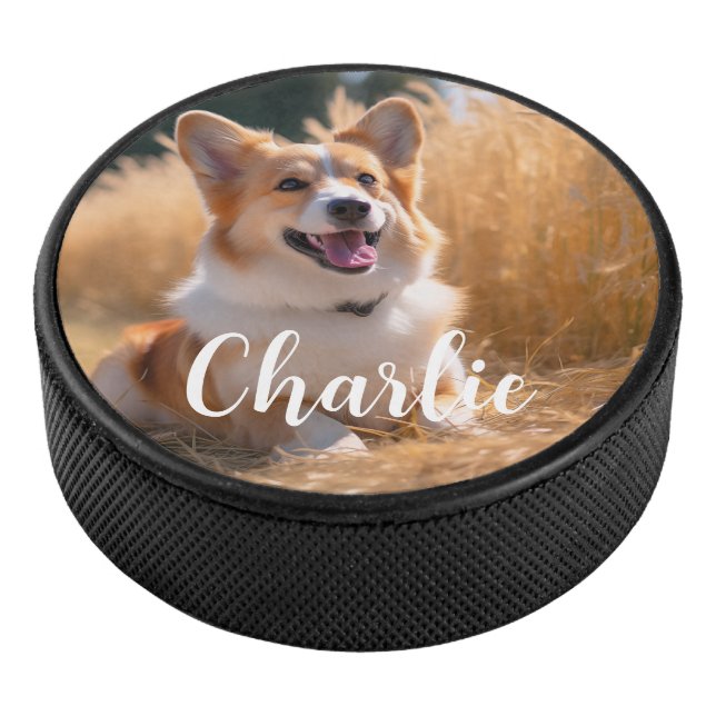 Custom Pet Photo Hockey Puck (3/4)