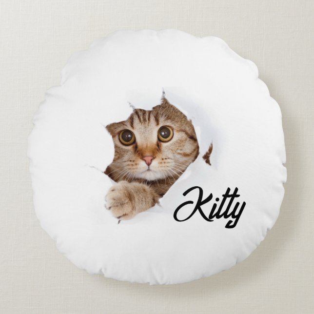 Custom Pet Photo Image Personalized Throw Pillow (Front)