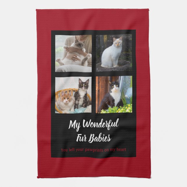 Custom pet photo kitchen towel (Vertical)