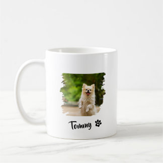Custom Pet Photo Mug with Name & Modern Typography