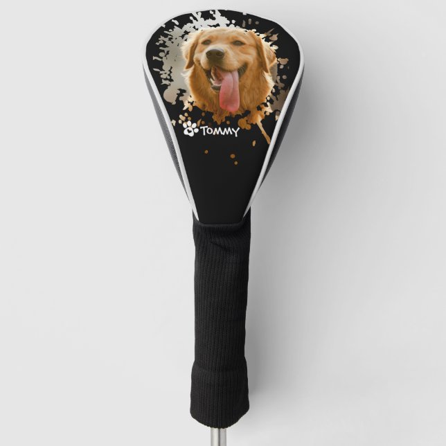 Custom Pet Photo & Name  Golf Head Cover (Front)