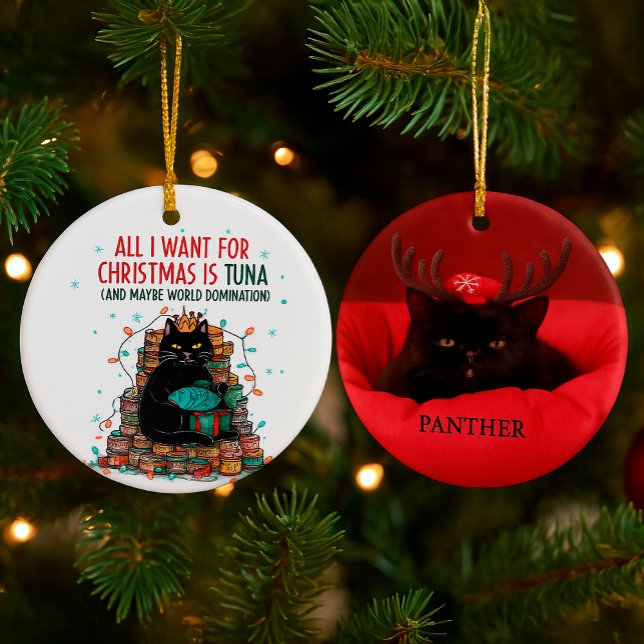 Custom Pet Photo & Name Holiday Decoration (Creator Uploaded)