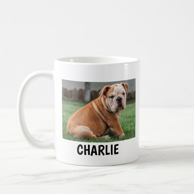 Custom Pet Photo Name Mug (Left)