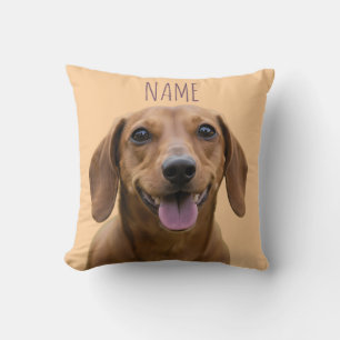 Custom Pet Photo & Name  Throw Pillow