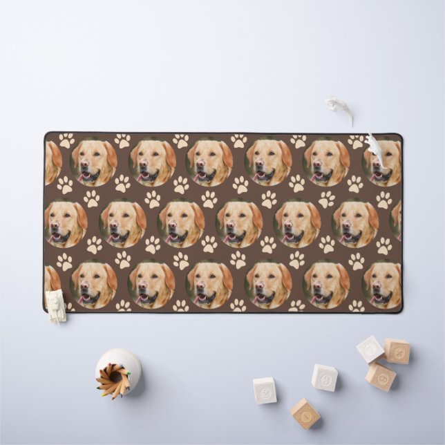 Custom Pet Photo Pattern Dog Desk Mat (Kids Table)