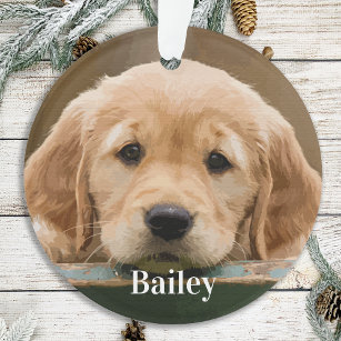 Custom Pet Photo Personalized Dog Lover Keepsake Ornament