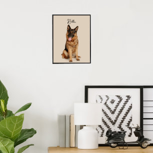 Custom Pet Photo Personalized Dog Poster