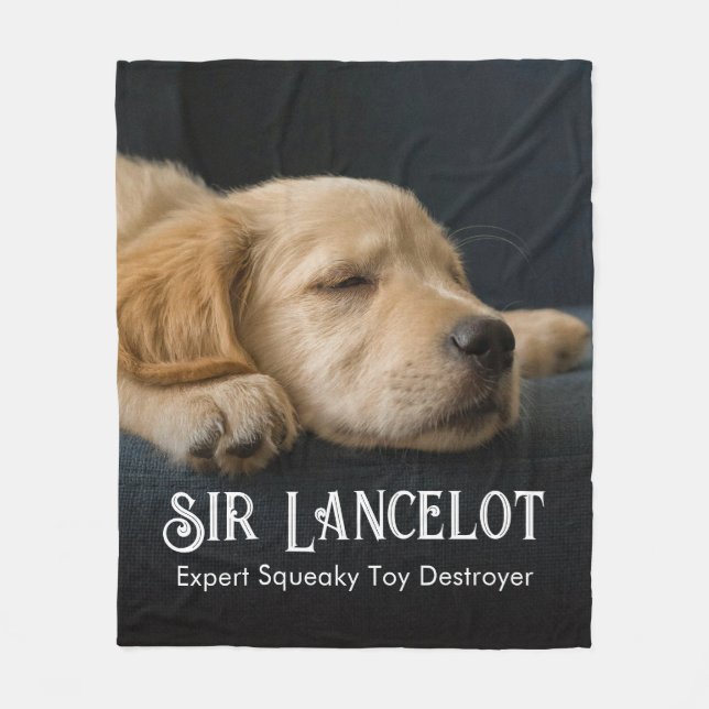 Custom Pet Photo Personalized Fleece Blanket (Front)