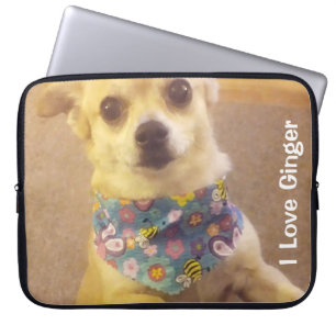 Custom Pet Photo  Personalized Message or Name Laptop Sleeve