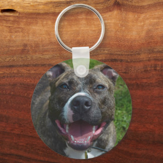 Custom Pet Photo Proud Dog Mom Keychain