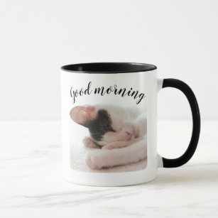 Custom Pet Photo & Quote Good Morning Personalized Mug