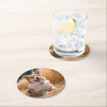 Custom Pet Photo Round Paper Coaster<br><div class="desc">Turn your favourite photo into a unique, personalized gift! Use a family picture, a cute pet photo, or any image you love to create something special. Perfect for holidays or any occasion, these gifts are sure to make your loved ones smile. Note: The photo shown is just an example. Please...</div>